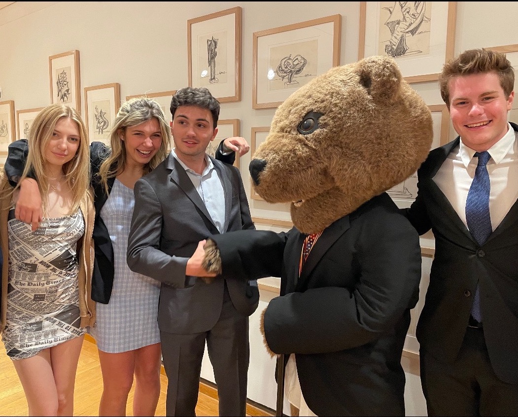 Me, some friends, and Touchdown the Bear at the Jonhson Museum of Art while I was campaigning for Executive Vice President of the Student Assembly.